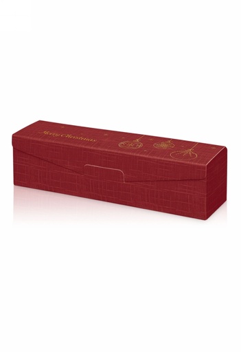 [1170984] Wijndoos Bordeaux Merry Christmas Goud 1 Fles 9x9x35.5cm 50stuks