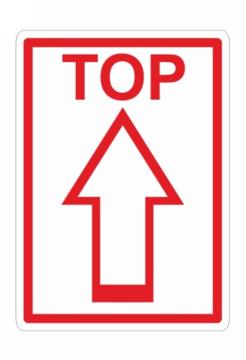 [K1020457] Zelfklevende Etiketten Top Rechtop Vervoeren 98x70mm 500stuks