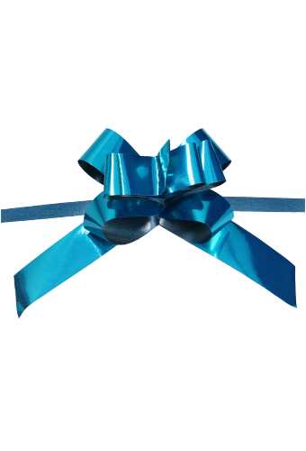 [K1420011] Mini Trek Strikken Metallic Blauw Doorsnee van 45mm lint 15mm 50stuks