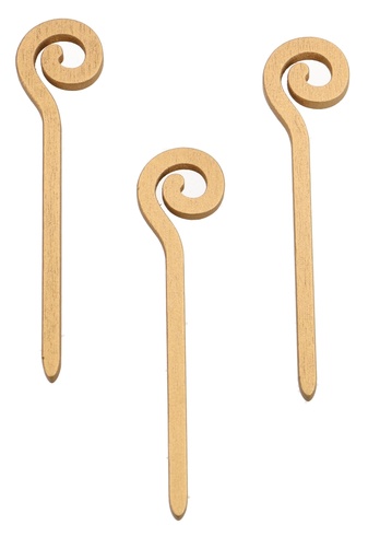 [K1340829] Houten Sintdecoratie Staf Goud 10x2.3cm 50stuks