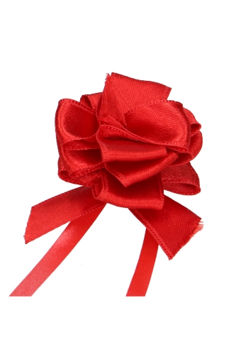 [K1420014] Mini Trek Strik Satijn Rood 25stuks r40mm 15mm