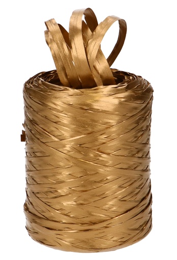 [K1430012] Raffia Linten Trend Metallic Goud 5mm x 200 meter