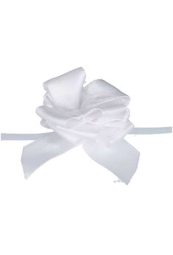 [K1420015] Mini Trek Strik Satijn Wit 25stuks 15mm r40mm 15mm