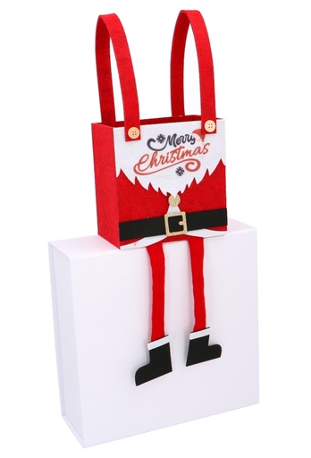 [K1230291] Geschenktasjes Santa Belly Met Voetjes 15x10x29cm 6stuks