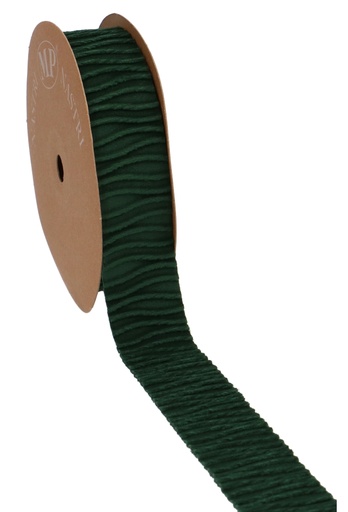 [K1391300] AKTIE Cadeaulint Velvet Waves Donker Groen 40mm x 10meter