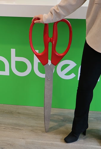 [K201-ROOD] Super Openings Schaar Fabriano Rood afm 1meter huur prijs is per week