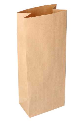 [K1070157] Geschenkzakjes Gerecycled Bruin Kraft Gelijnd 10x6x23cm 100stuks