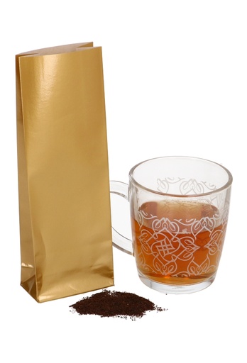 [K1070577] Theezakjes Goud Voor 100gram Thee 7x4x20.5cm 50stuks