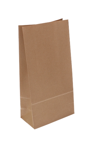 [K1070159] Geschenkzakjes Gerecycled Bruin Kraft Gelijnd 14x7.5x24cm 100stuks