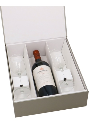 [K1170797-INLAY] Luxe Magneetdozen Wijnfles Rioja Taupe Mat 33.5X28X9.5cm 25stuks