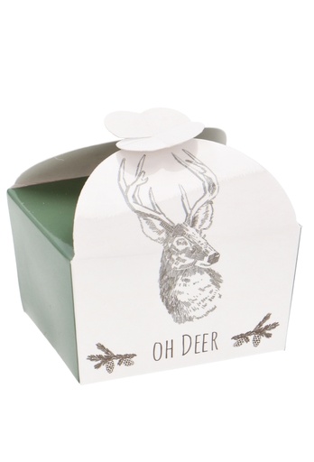[K1360664] Bonbondoosjes OH Deer 125gr Vlindersluiting 7.6x6x4.8cm 24stuks