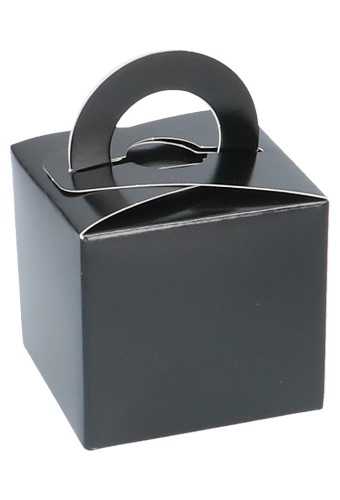 [K1270391] Kubus Geschenkdoosjes Met Hengsel Zwart 6.5x6.5x5.5cm 10stuks