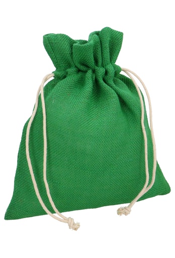 [K1330343] Kadozakjes Jute Groen 25x32cm 10stuks