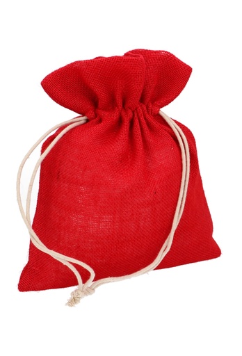 [K1330342] Kadozakjes Jute Rood  25x32cm 10stuks