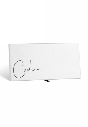 [K1020458] Cadeaubon + Luxe Cadeaudoosje Wit Cadeau Met Lint 22x11x1.3cm 10stuks
