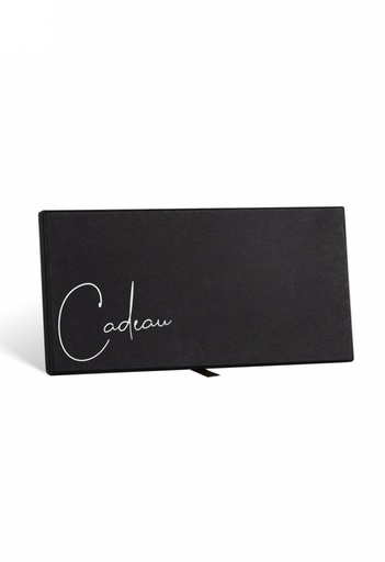 [K1020092] Cadeaubon + Luxe Cadeaudoosje Zwart Cadeau Met Lint 22x11x1.3cm 10st