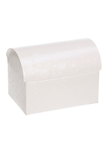 [K1272166] Kadodoosje Schatkistje Wit 250gram 10x7x7.5cm 10stuks