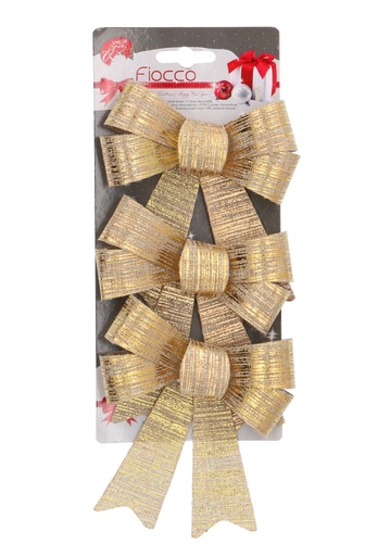 [K1290456] Dubbele Strik Goud Line Mat Las Vegas & IJzerdraad 11x10cm 3stuks