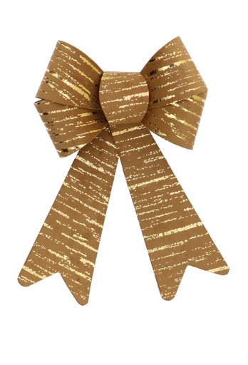 [K1290453] Dubbele Strik Goud Beige Line Las Vegas & IJzerdraad 16x25cm 1stuks