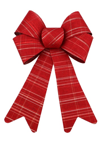 [K1290450] Dubbele Strik Las Vegas Rood Goud Metallic & IJzerdraad 16x25cm 1stuks