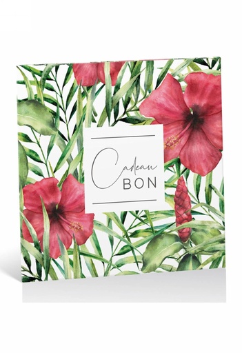 [K1020071] Kadobon + Kadoenvelop Avanti Red Flower Tropic 12.5x12.5x1.5cm 10stuks