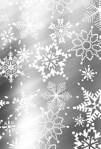 [K1050152-50] AKTIE Kerstpapier Metallic White Show 50cm x 100meter