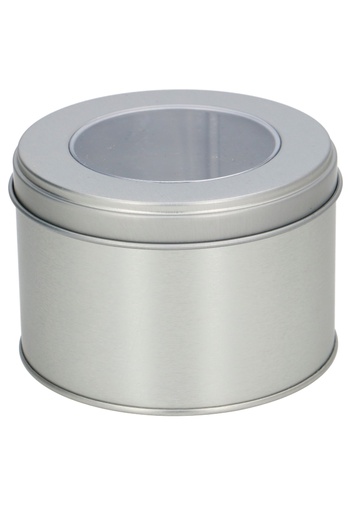 [1150515] Blikken Blanco Met Venster Rond 9.9x6.5cm 1 stuk