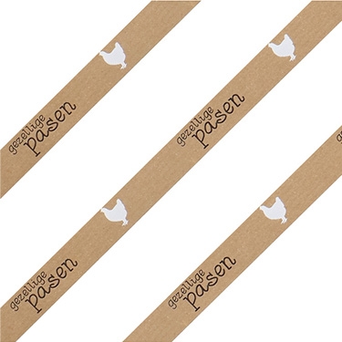 [K1010407] Krullint Kraft Bruin Gezellige Pasen Kip 15mm x 50 meter OP IS OP