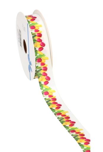 [K1391314] Kadolint Satijn Wit Tulpen 23mm x 20meter