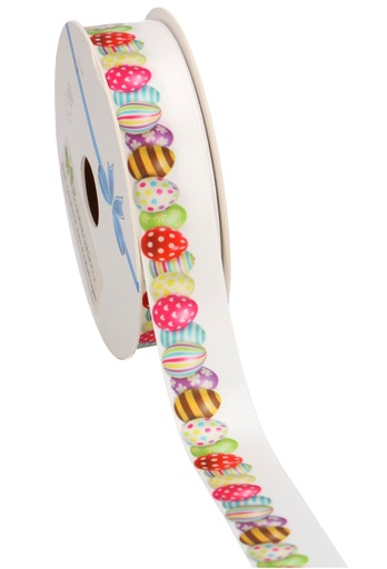 [K1391315] Kadolint Satijn Wit Paaseieren 23mm x 20meter
