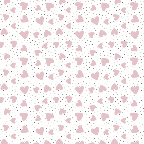 [1051230-30-100] Kadopapier Coated Hearts 30cm x 100meter