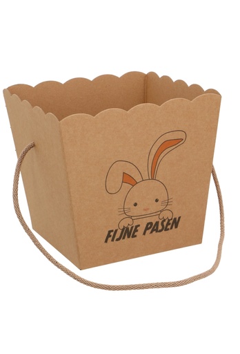 [K1271951-PASEN] Korf Dudley Paasprint Naturel Met Koord 15x15x18cm 10stuks