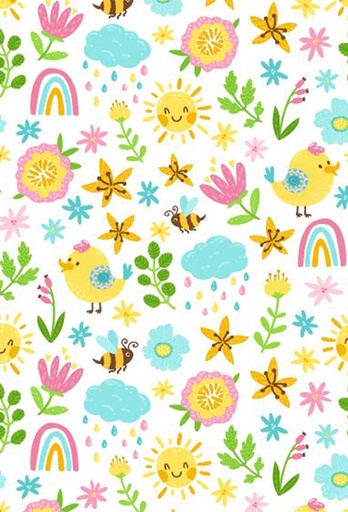 [1051314-70] Cadeaupapier Coated sunny chicks 70cm x 200meter