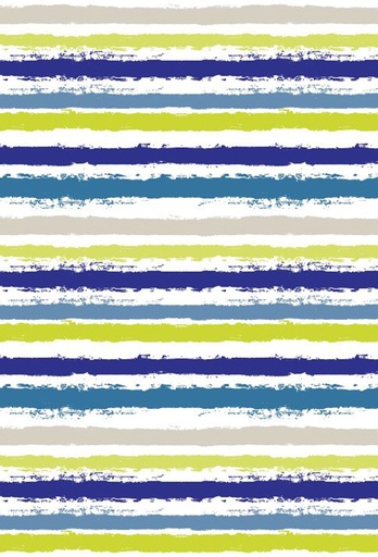 [1051317-70] Cadeaupapier Coated painted stripes lime & blue 70cm x 200meter