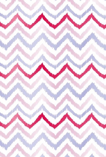 [1051320-50X70] Cadeaupapier Coated zigzag lines pink & blue 50x70cm 250vellen