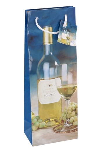 [K1170242] Wijntasjes 1 Fles Witte Wijn 12.5x9x36.5cm 12stuks