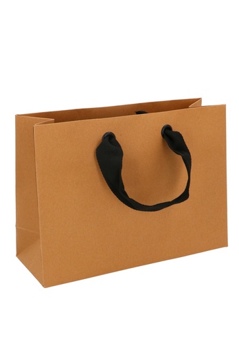 [K1110838] Luxe Kadotasjes Dublin Kraft Mat Met Draaglint 25x9x18cm 10stuks