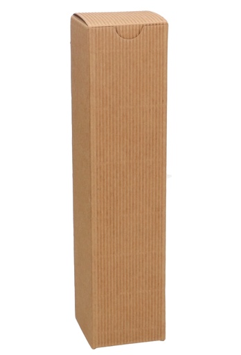 [K1270307-DOOS] Geschenkdoosje Langwerpig Naturel Rib  5.5x5.5x24cm 10stuks