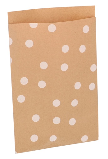 [K1071232] Kadozakjes Gerecycled Nature & White Dots 17x25cm 200stuks