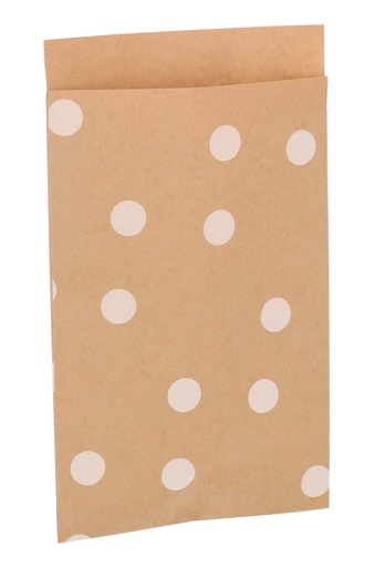 [K1071231] Kadozakjes Gerecycled Nature & White Dots 12x19cm 200stuks