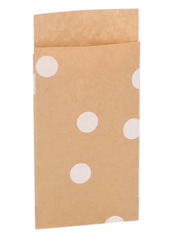 [K1071230] Kadozakjes Gerecycled Nature & White Dots 7x13cm 200stuks