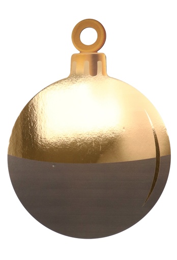 [K1330323] Decoratie Grote Etalage Kerstbal Gold & Black 46cm 1 stuk